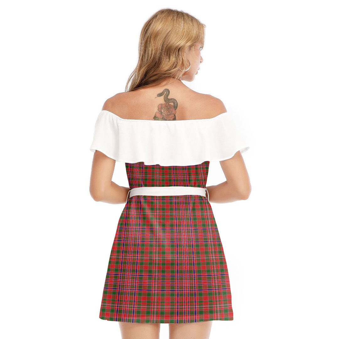 MacAlister Modern Tartan Plaid Off-shoulder Dress With Ruffle