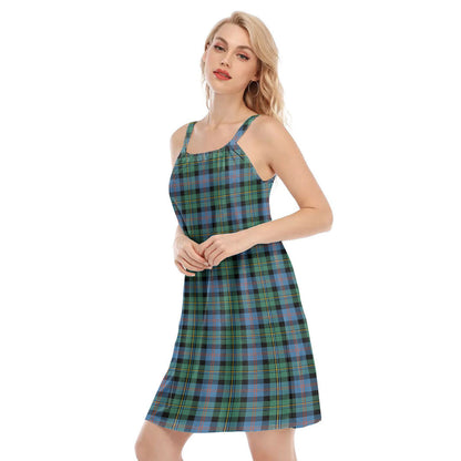 Malcolm Ancient Tartan Plaid O-neck Cami Dress