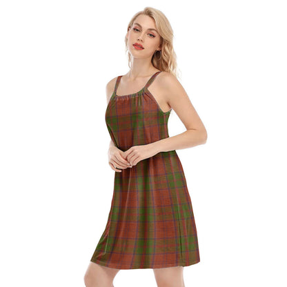 Drummond Tartan Plaid Tartan Plaid O-neck Cami Dress