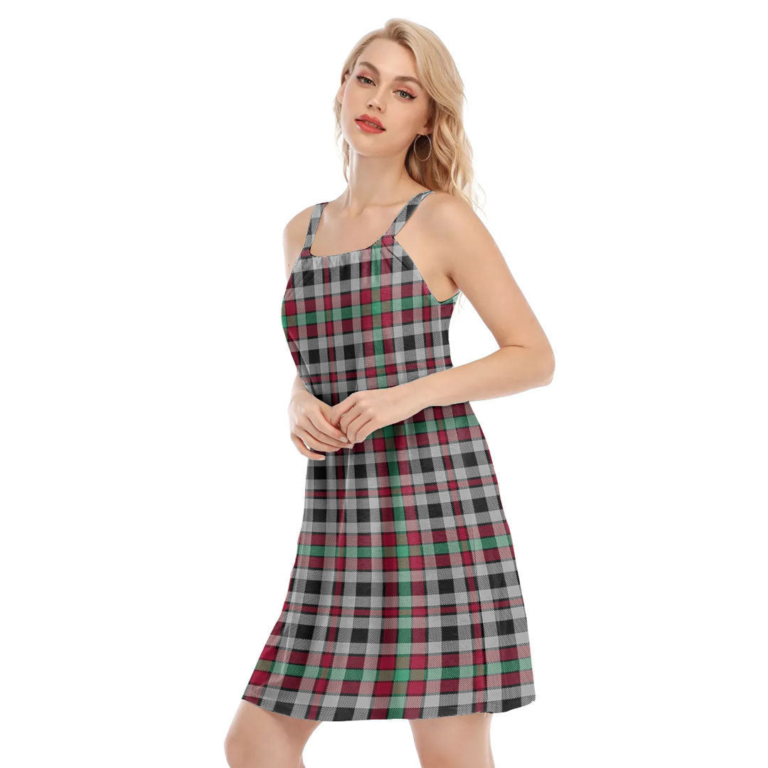 Borthwick Ancient Tartan Plaid O-neck Cami Dress