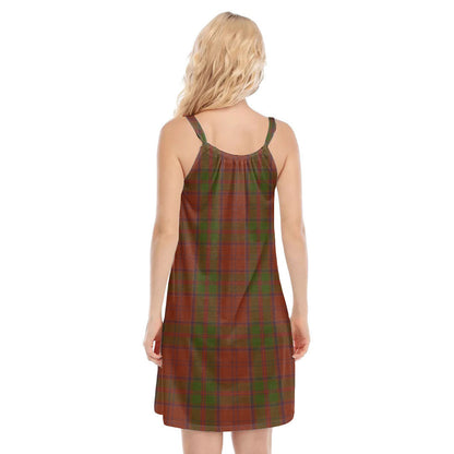 Drummond Tartan Plaid Tartan Plaid O-neck Cami Dress