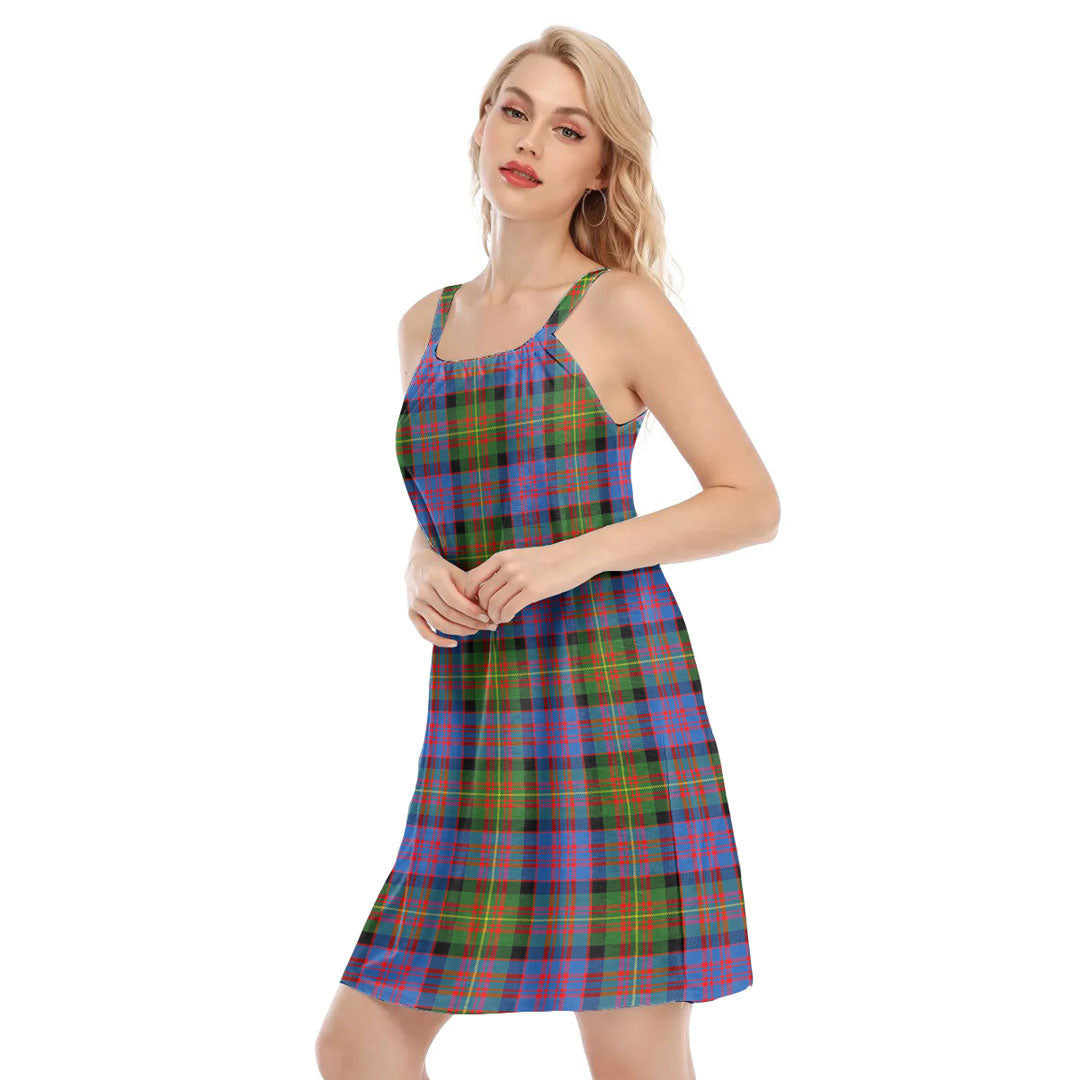 Carnegie Ancient Tartan Plaid O-neck Cami Dress