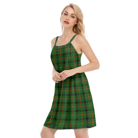 Kincaid Modern Tartan Plaid O-neck Cami Dress