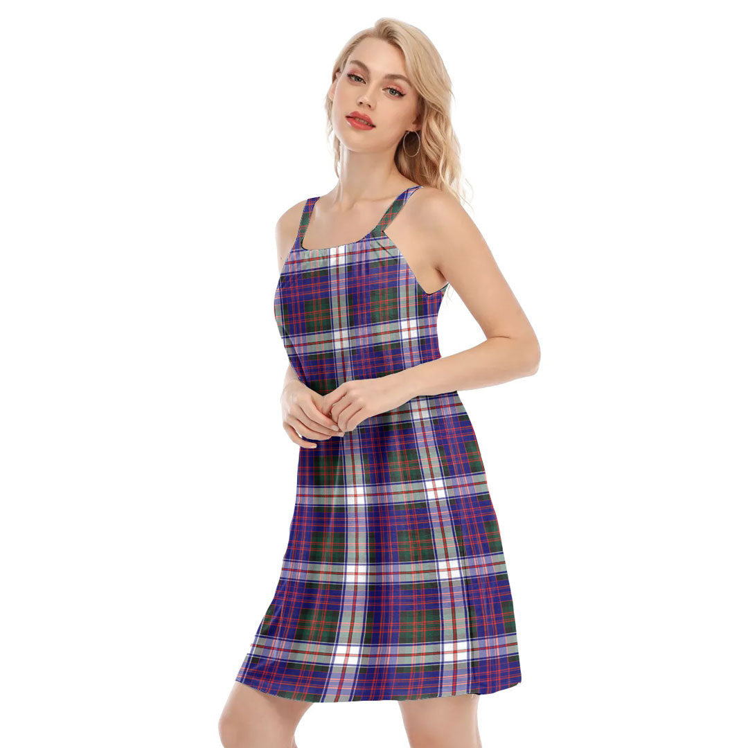 MacDonald Dress Modern Tartan Plaid O-neck Cami Dress