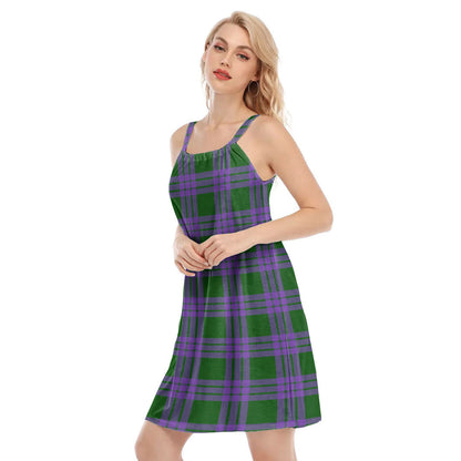 Elphinstone Tartan Plaid O-neck Cami Dress