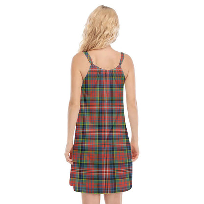 MacPherson Ancient Tartan Plaid O-neck Cami Dress