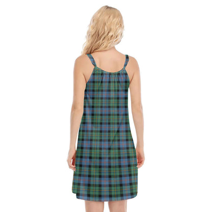 Malcolm Ancient Tartan Plaid O-neck Cami Dress