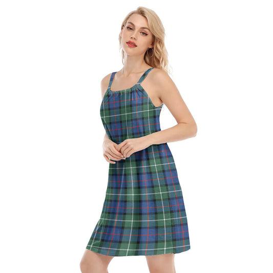 Davidson of Tulloch Tartan Plaid O-neck Cami Dress