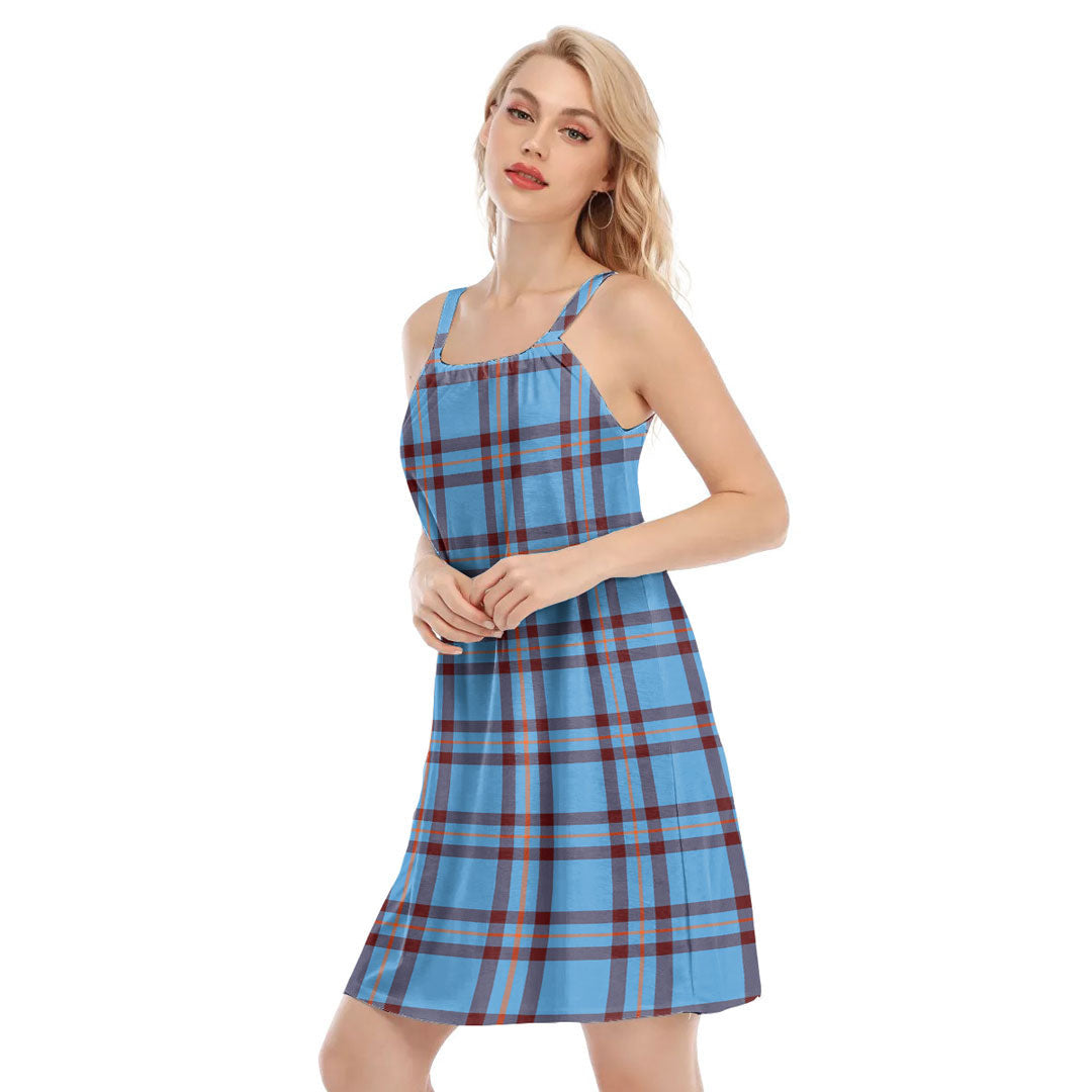 Elliot Ancient Tartan Plaid O-neck Cami Dress