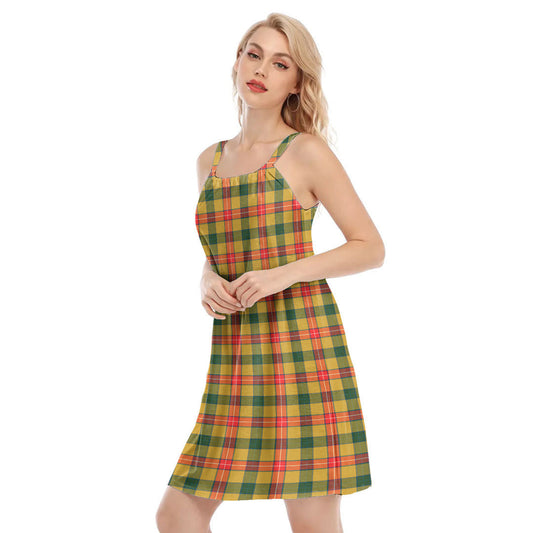 Baxter Tartan Plaid O-neck Cami Dress