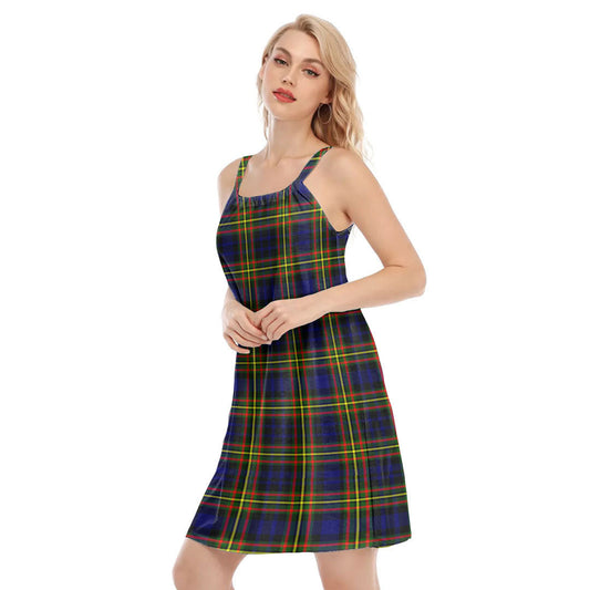 MacLellan Modern Tartan Plaid O-neck Cami Dress