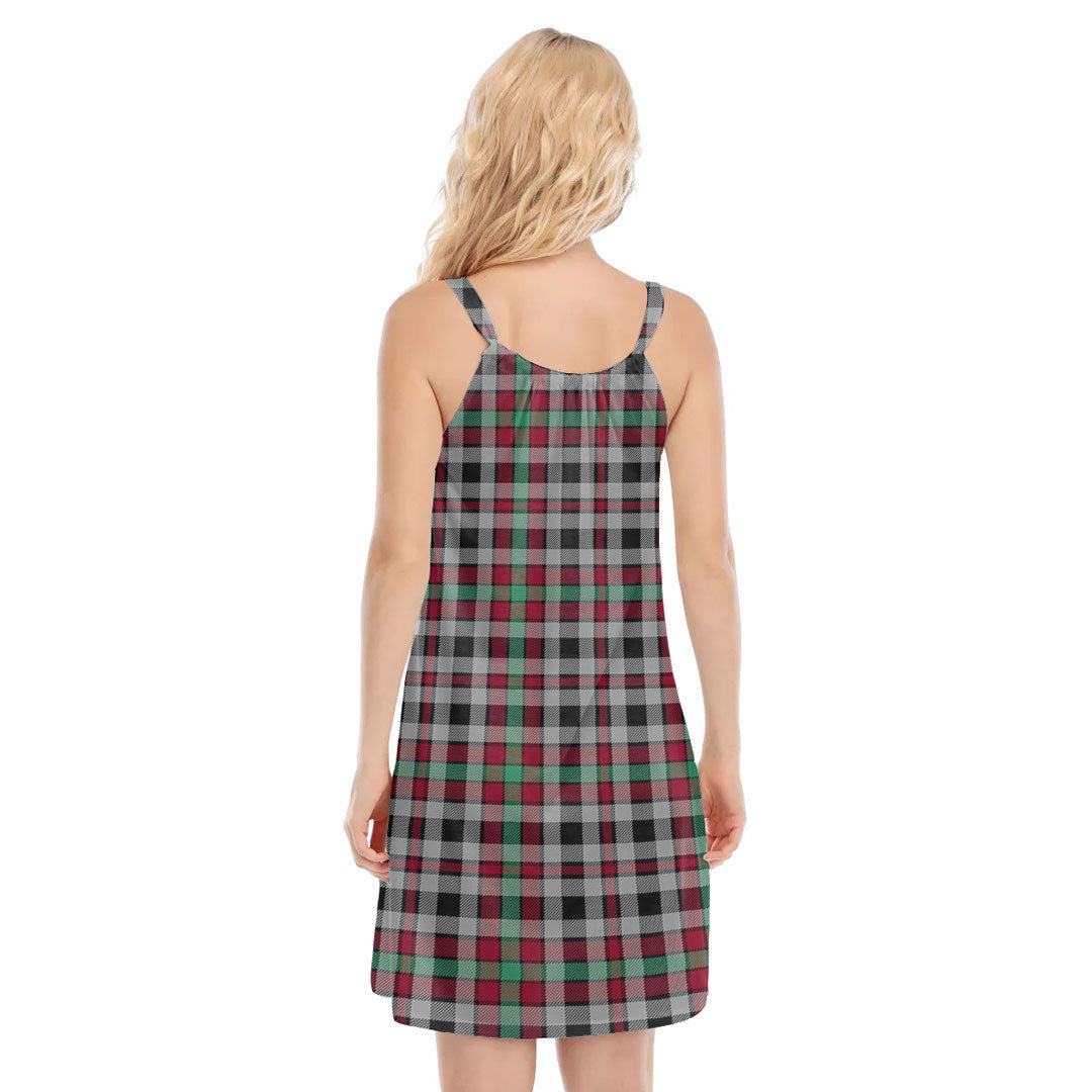 Borthwick Ancient Tartan Plaid O-neck Cami Dress