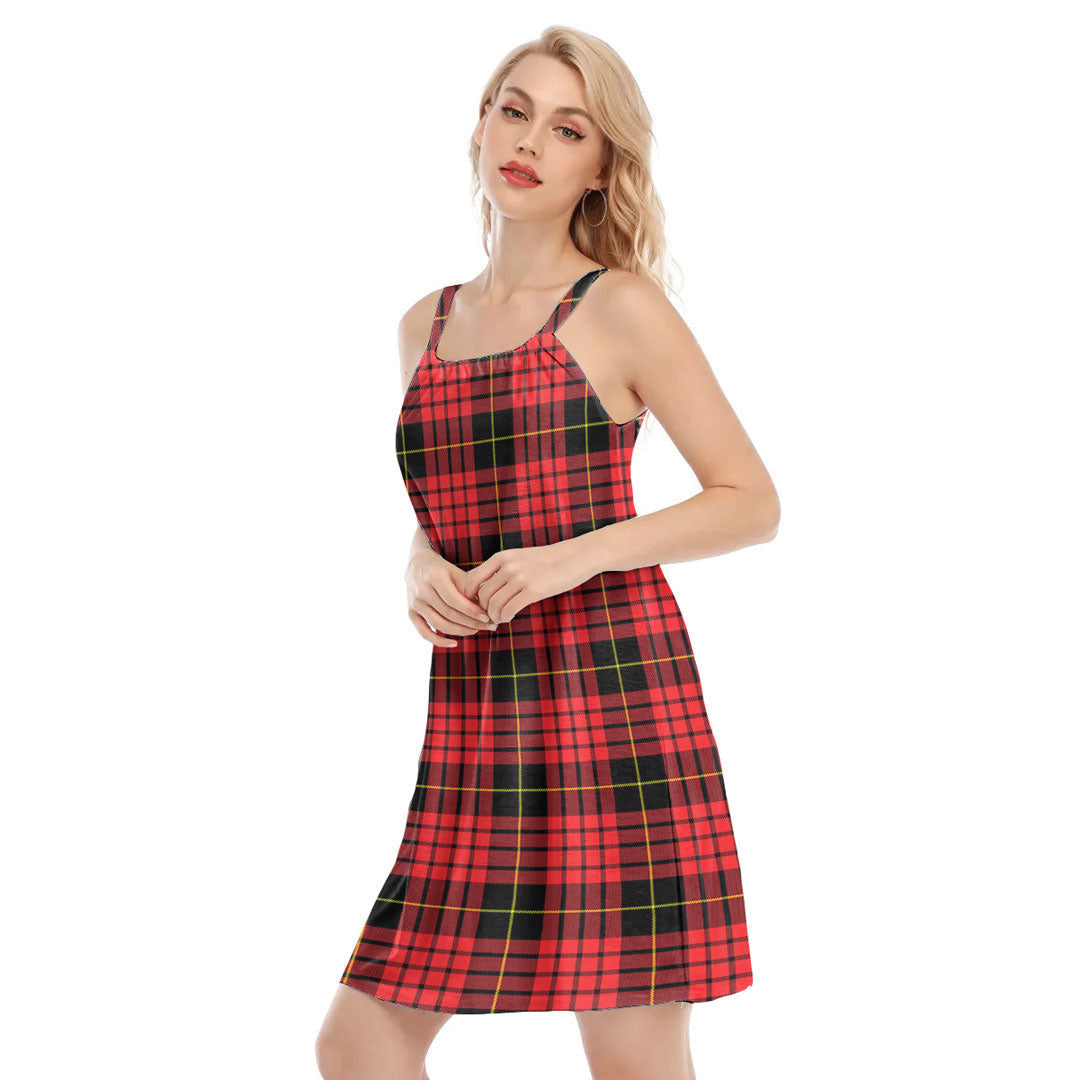 MacQueen Modern Tartan Plaid O-neck Cami Dress