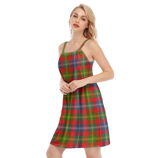 Forrester Tartan Plaid O-neck Cami Dress