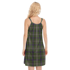 Davidson Tulloch Dress Tartan Plaid O-neck Cami Dress