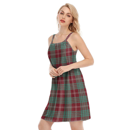 Crawford Modern Tartan Plaid O-neck Cami Dress