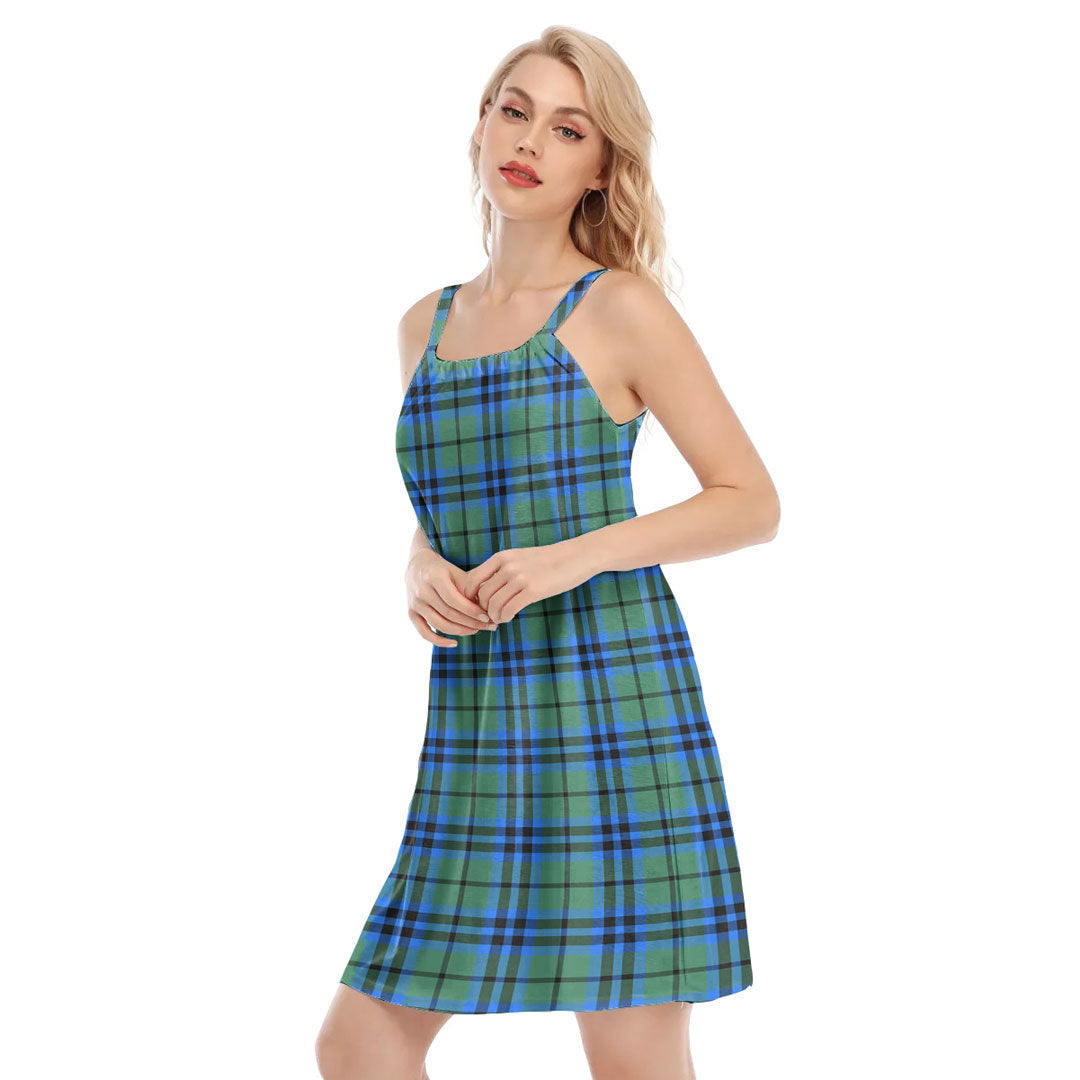 Falconer Tartan Plaid O-neck Cami Dress