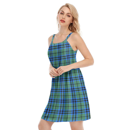 Falconer Tartan Plaid O-neck Cami Dress