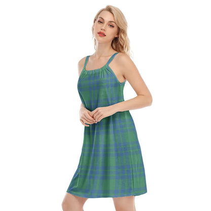 Montgomery Ancient Tartan Plaid O-neck Cami Dress