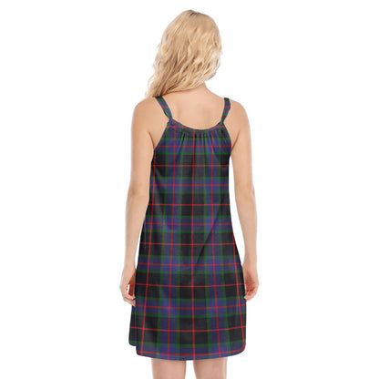 Nairn Tartan Plaid O-neck Cami Dress