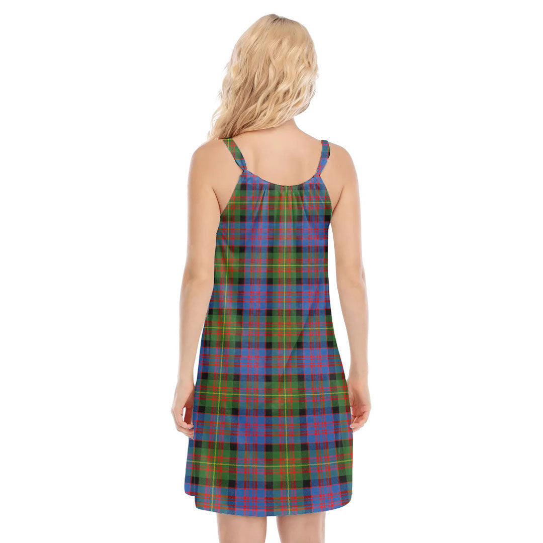 Carnegie Ancient Tartan Plaid O-neck Cami Dress