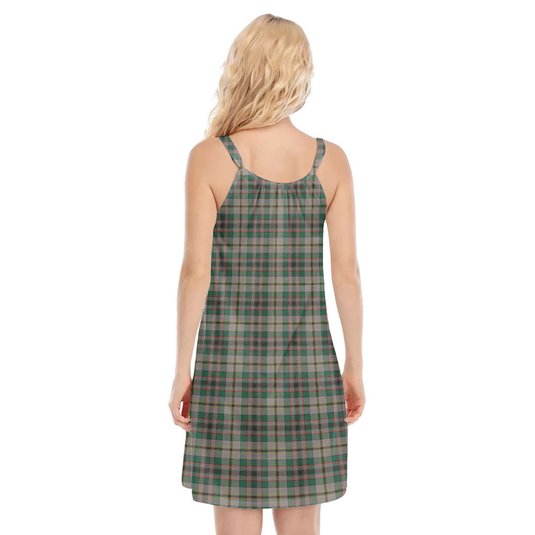 Craig Ancient Tartan Plaid O-neck Cami Dress