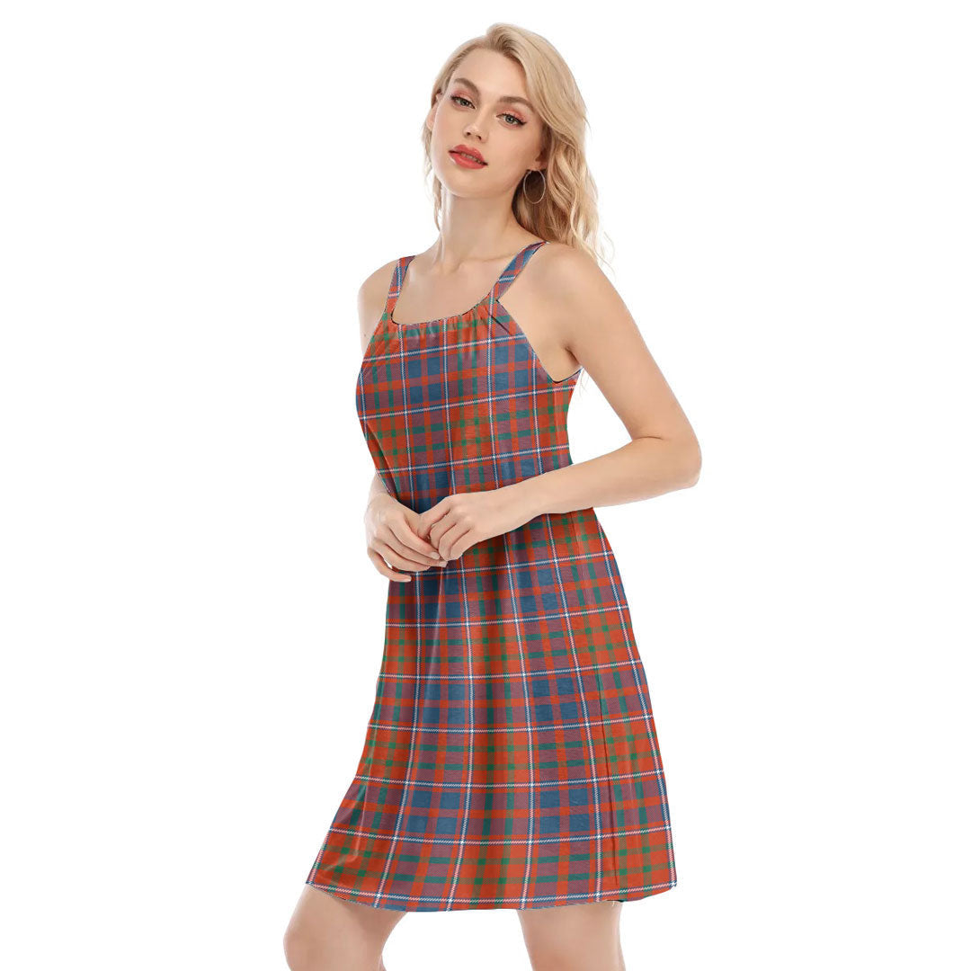 Cameron of Lochiel Ancient Tartan Plaid O-neck Cami Dress