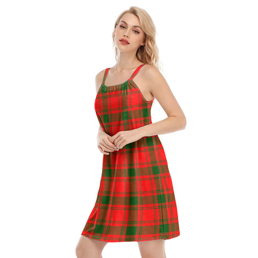 MacQuarrie Modern Tartan Plaid O-neck Cami Dress