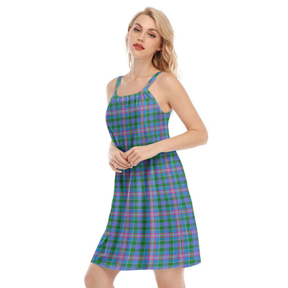 Ralston Tartan Plaid O-neck Cami Dress