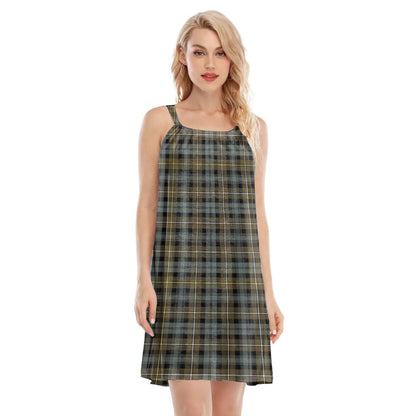 Campbell Argyll Weathered Tartan Plaid O-neck Cami Dress