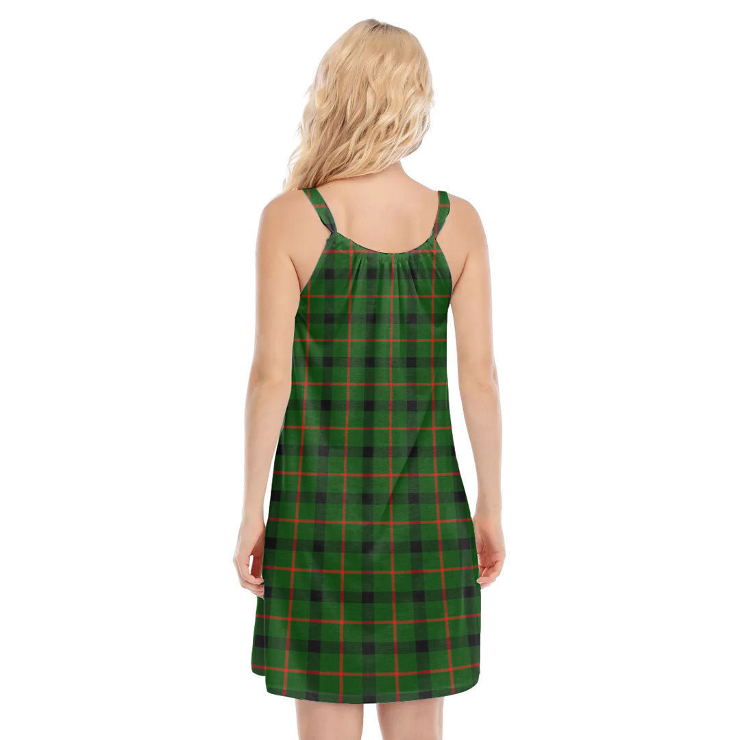 Kincaid Modern Tartan Plaid O-neck Cami Dress