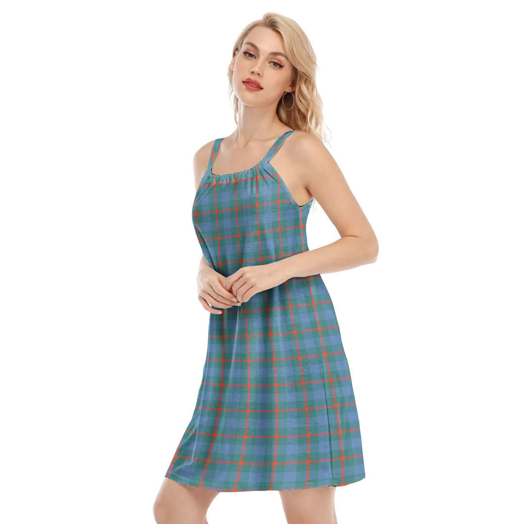 Agnew Ancient Tartan Plaid O-neck Cami Dress