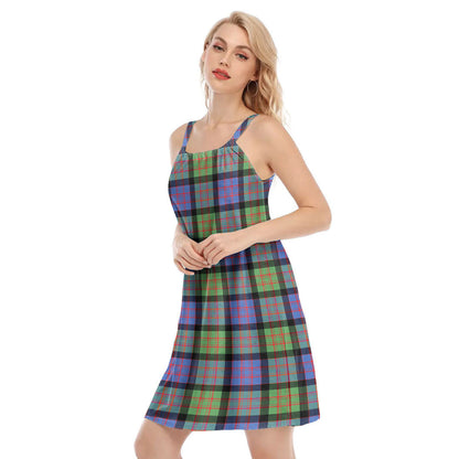 MacDonald Ancient Tartan Plaid O-neck Cami Dress