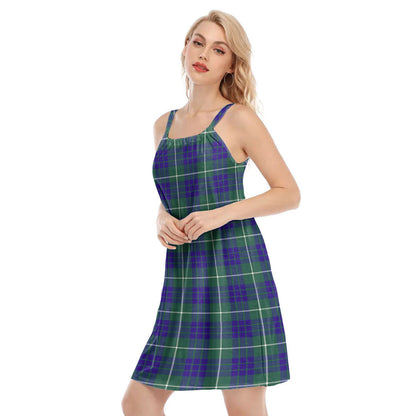 Hamilton Hunting Modern Tartan Plaid O-neck Cami Dress