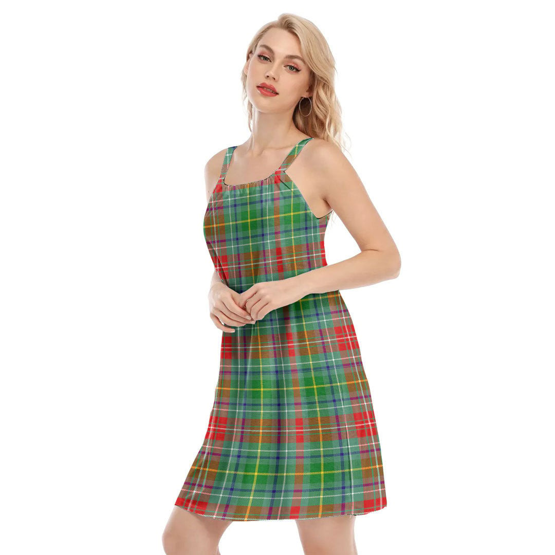 Muirhead Tartan Plaid O-neck Cami Dress