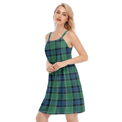 Graham of Menteith Ancient Tartan Plaid O-neck Cami Dress