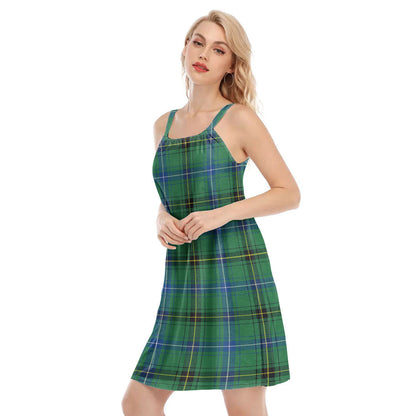 Henderson Ancient Tartan Plaid O-neck Cami Dress