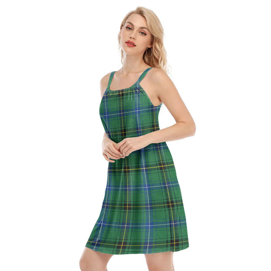 Henderson Ancient Tartan Plaid O-neck Cami Dress