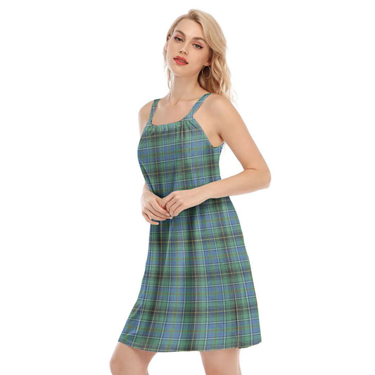 MacInnes Ancient Tartan Plaid O-neck Cami Dress