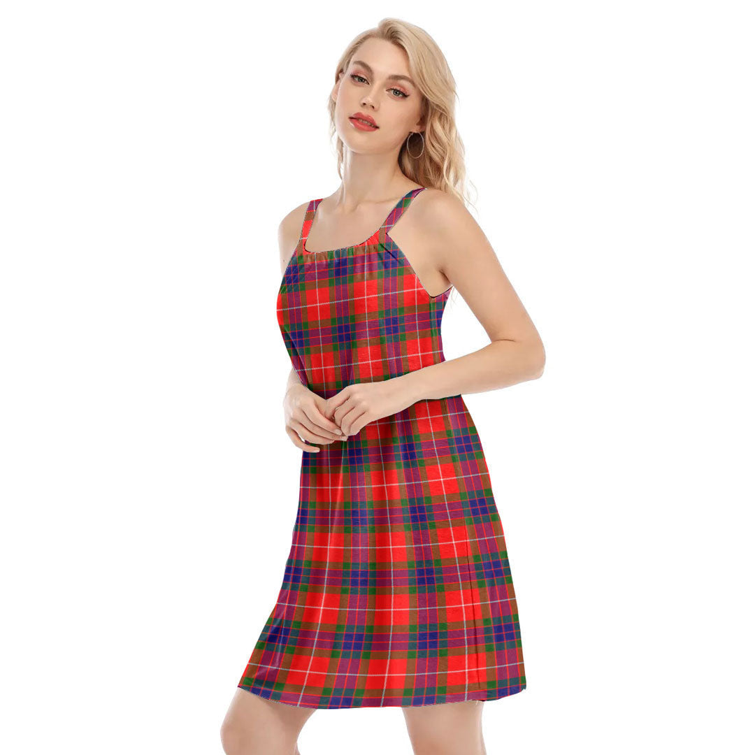 Fraser Modern Tartan Plaid O-neck Cami Dress