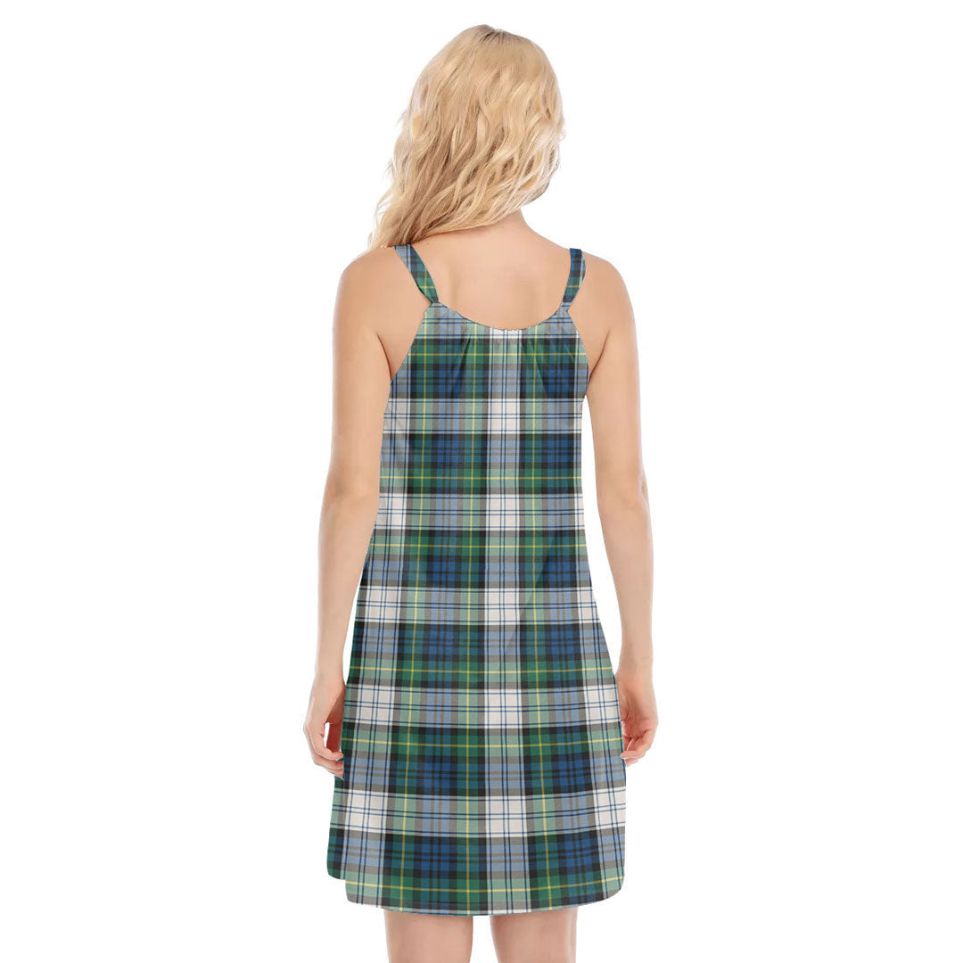 Gordon Dress Ancient Tartan Plaid O-neck Cami Dress