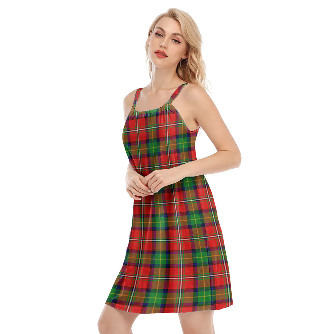 Boyd Modern Tartan Plaid O-neck Cami Dress