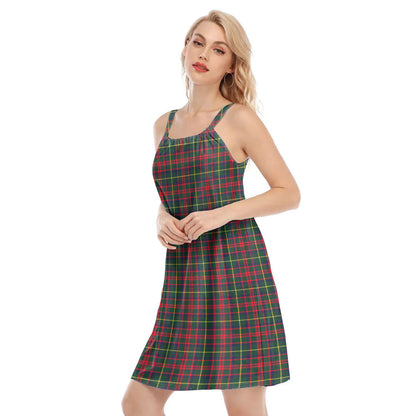 MacKintosh Hunting Modern Tartan Plaid O-neck Cami Dress