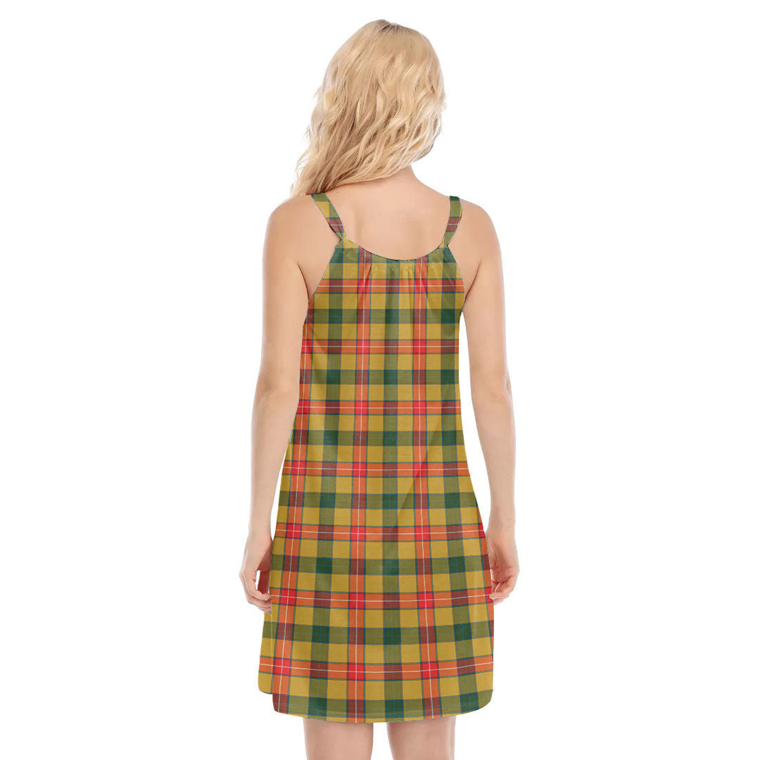 Baxter Tartan Plaid O-neck Cami Dress