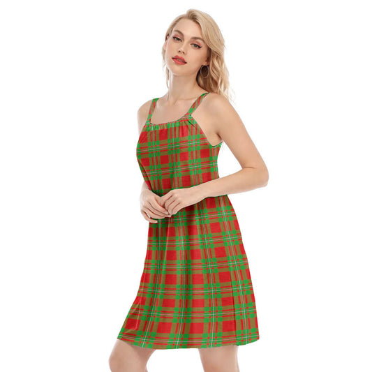 MacGregor Modern Tartan Plaid O-neck Cami Dress