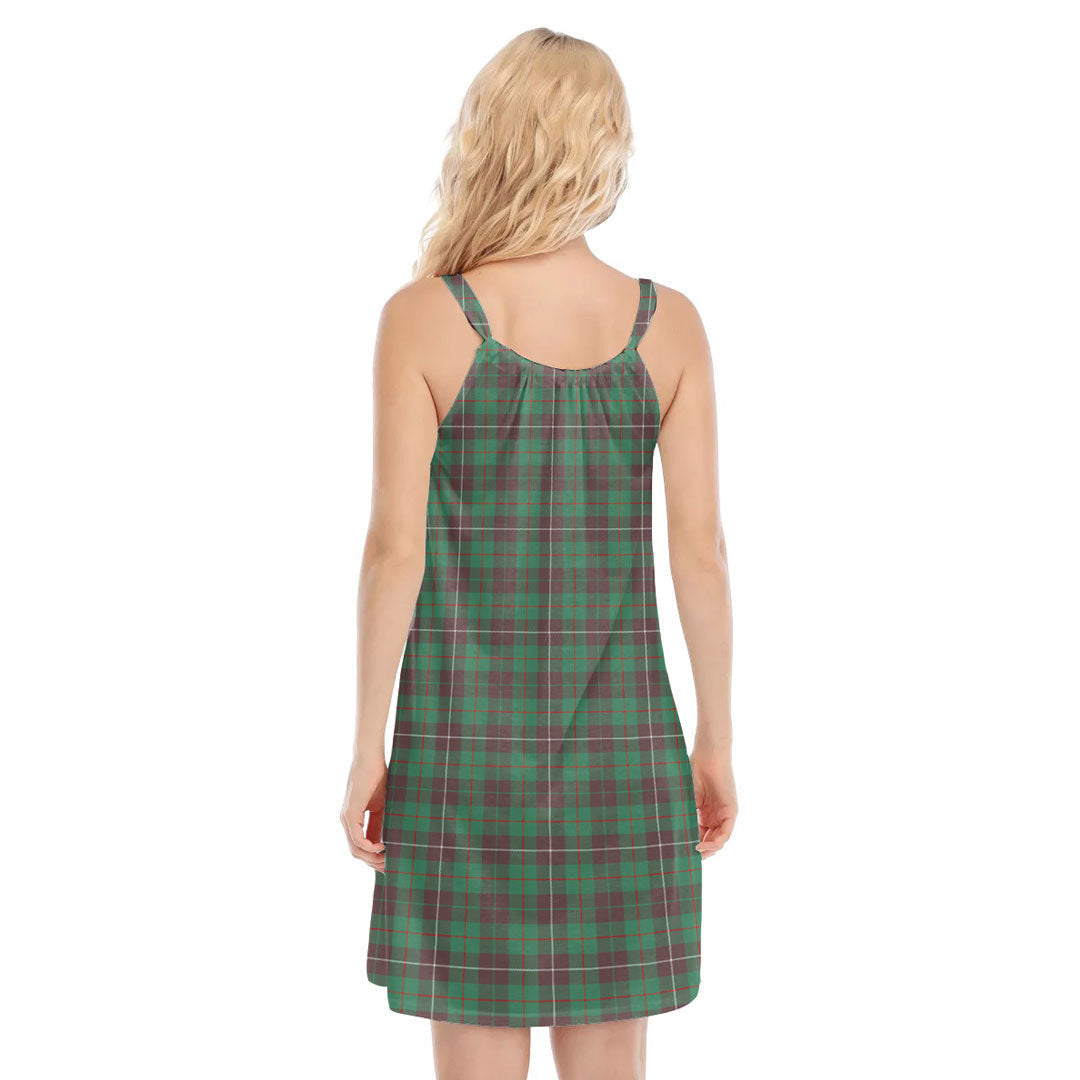 MacKinnon Hunting Ancient Tartan Plaid O-neck Cami Dress