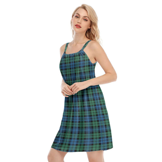 Campbell Ancient 02 Tartan Plaid O-neck Cami Dress