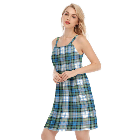 Campbell Dress Ancient Tartan Plaid O-neck Cami Dress