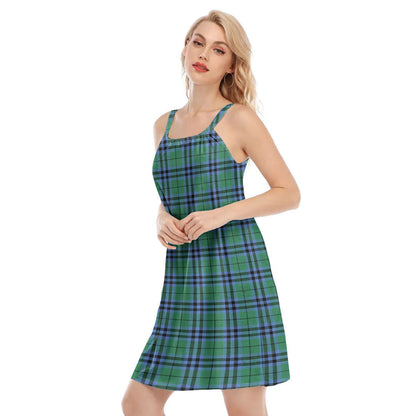 Keith Ancient Tartan Plaid O-neck Cami Dress