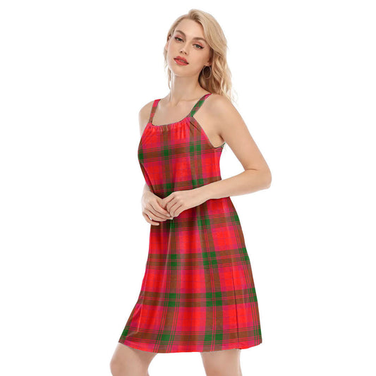 MacNab Modern Tartan Plaid O-neck Cami Dress